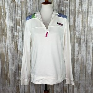 Vineyard Vines Patchwork Shep Shirt Zip Pop-Over L